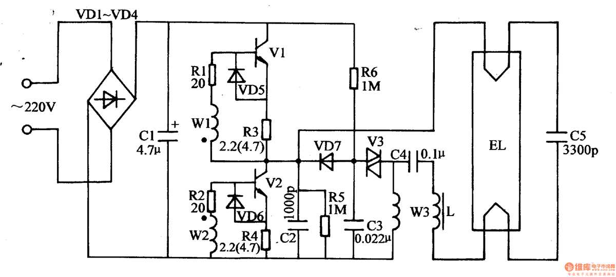 fluorescent lamp ballast wiring diagram