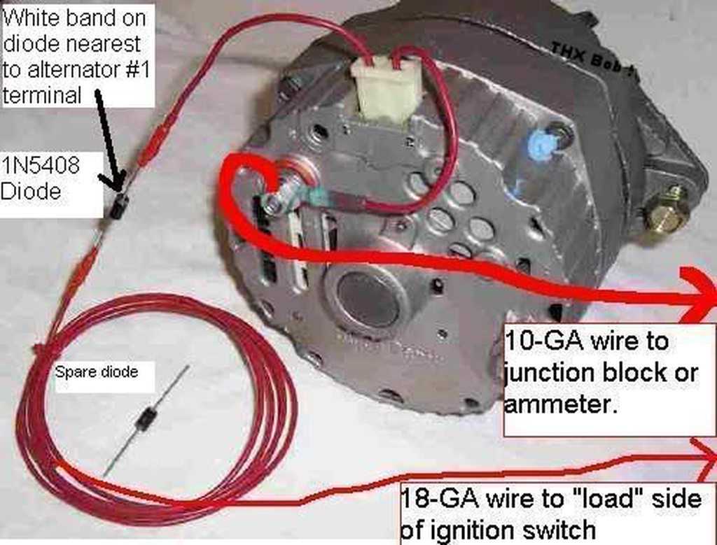 ford 3 pin alternator wiring diagram