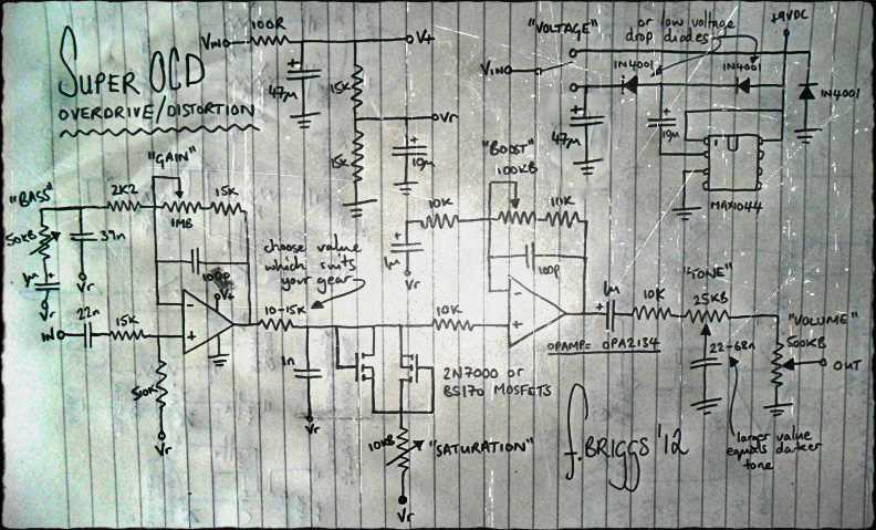 fulltone ocd schematic diagram