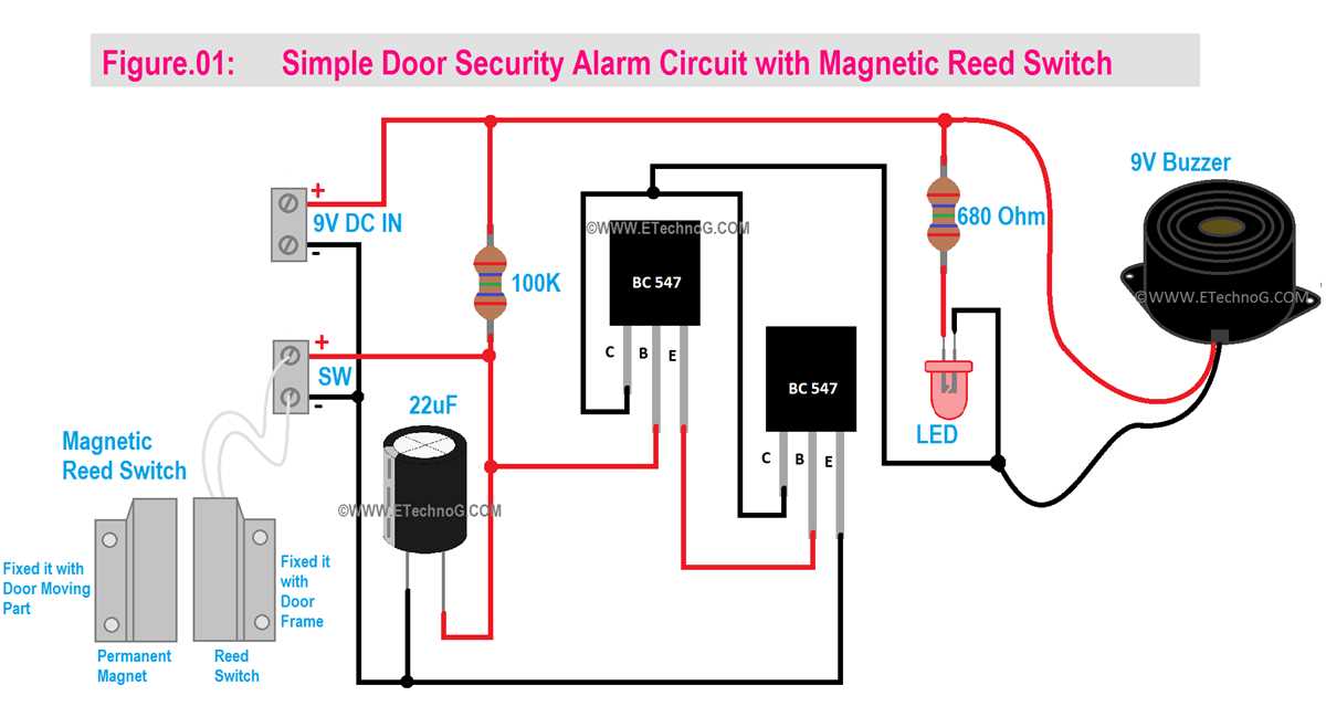 door open alarm circuit diagram
