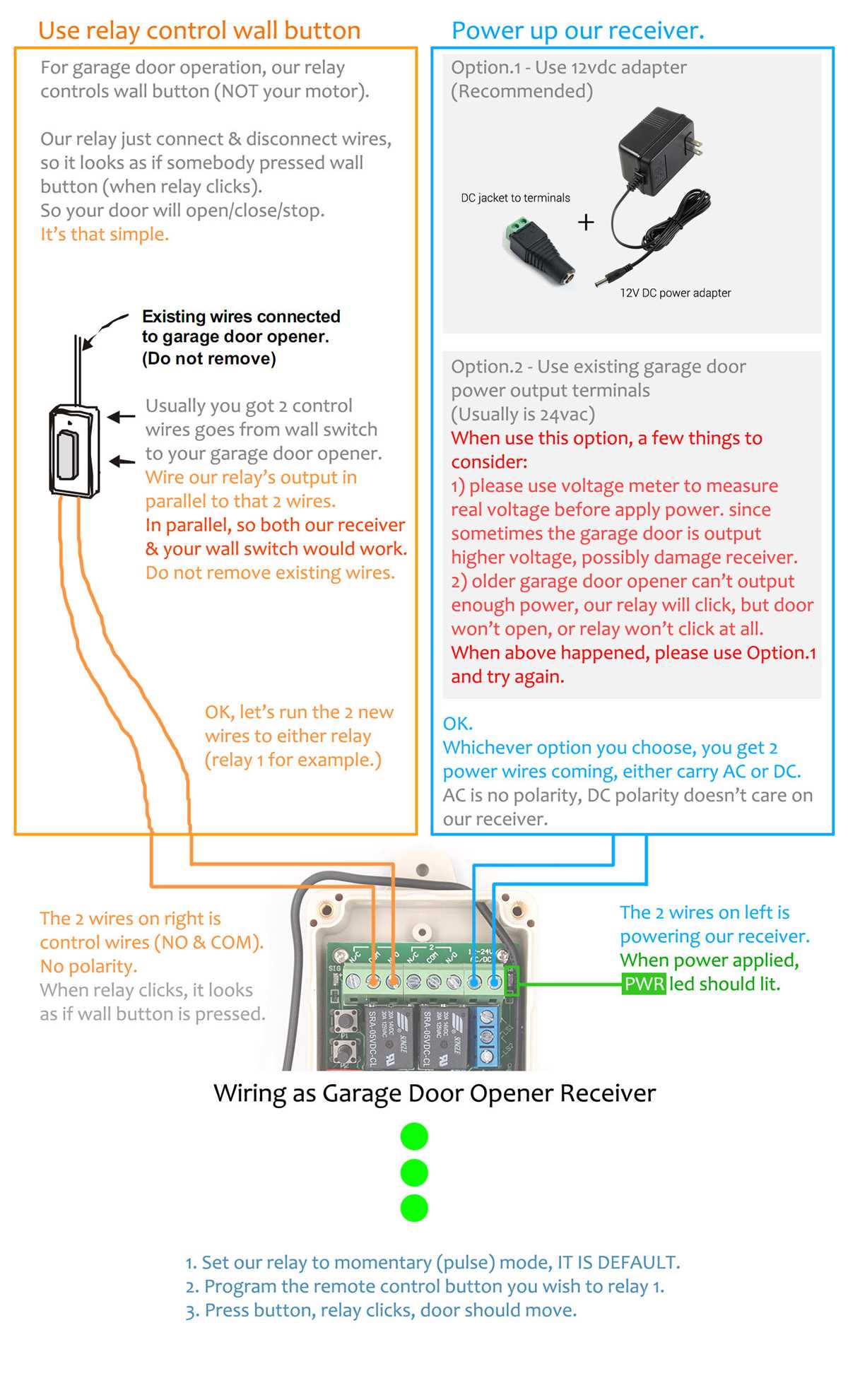 garage opener wiring diagram