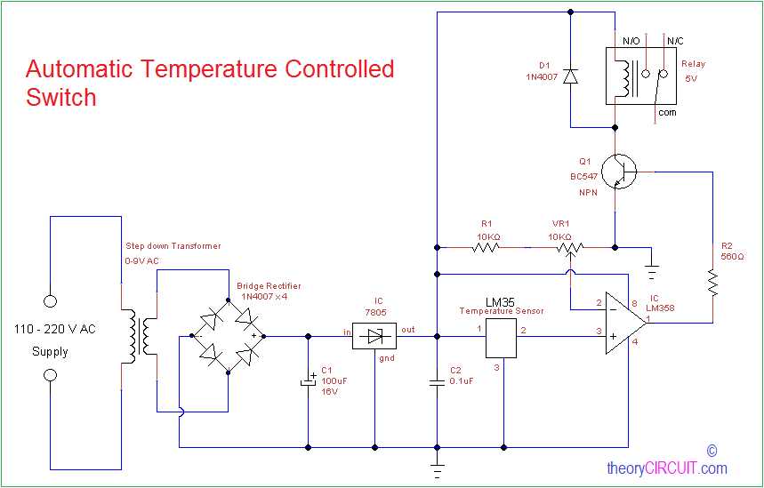 temperature control system circuit diagram