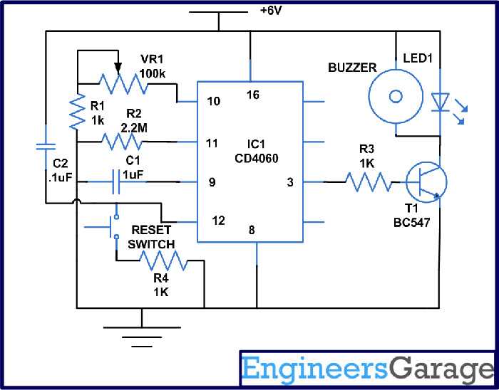 digital timer schematic diagram