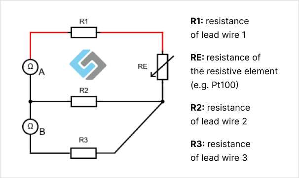 3 wire pt100 temperature sensor circuit diagram
