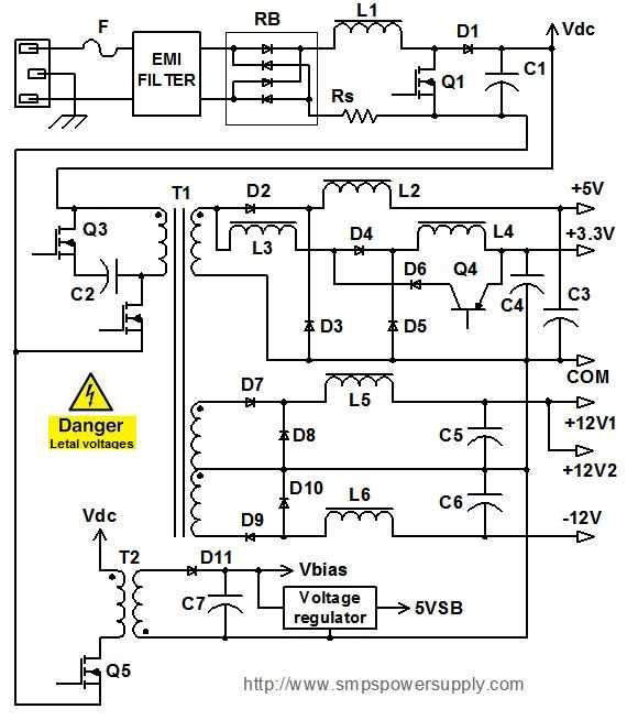 schematic diagram for power supply