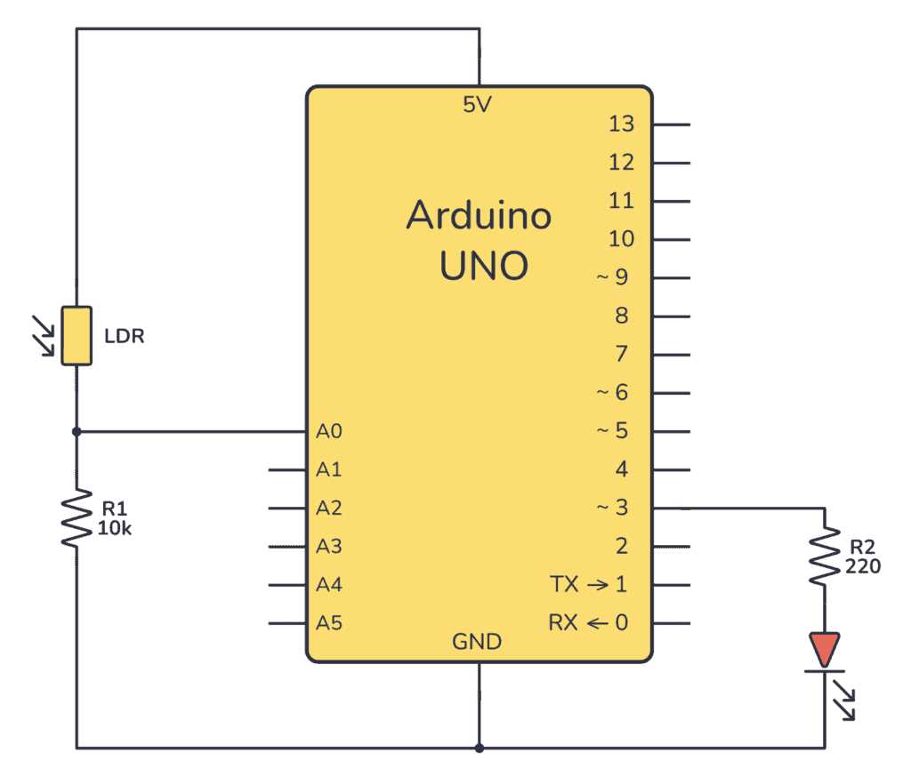 how to make circuit diagram for arduino