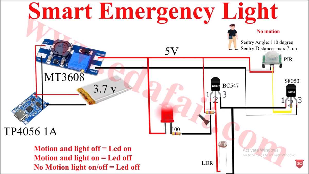schematic emergency lighting wiring diagram