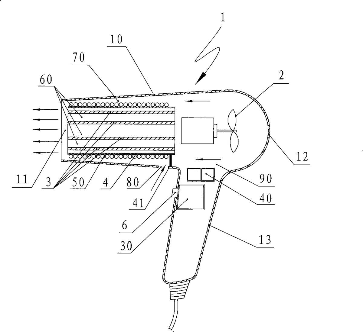 hair dryer circuit diagram