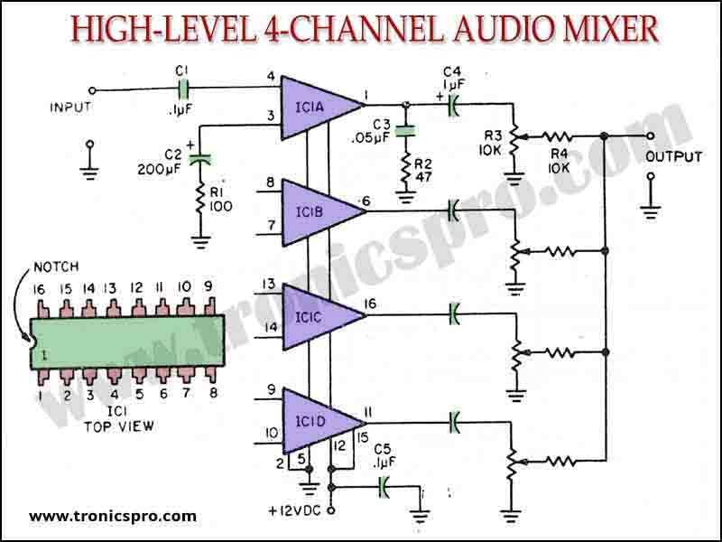 sound mixer circuit diagram sound mixer circuit diagram