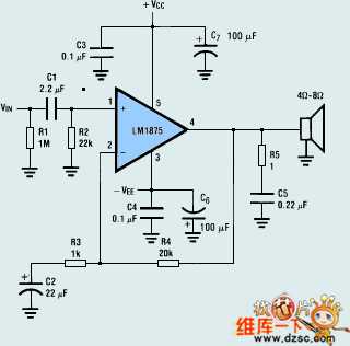lm1875 amplifier circuit diagram