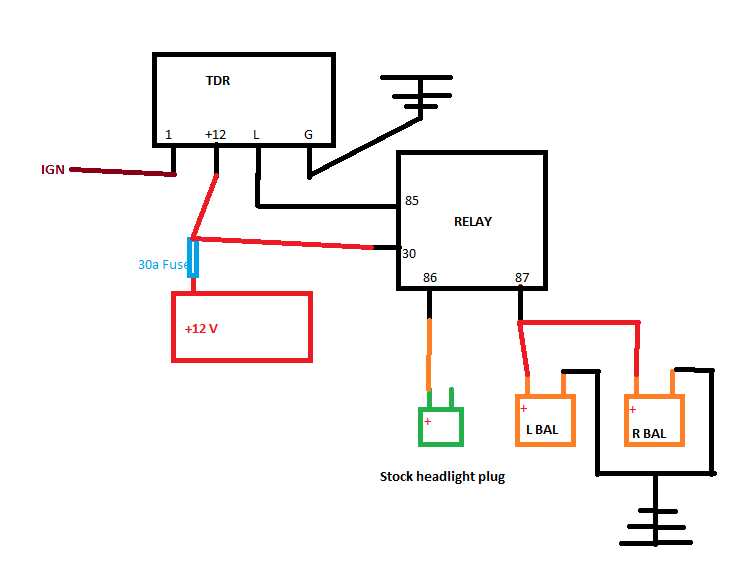 headlamp relay wiring diagram