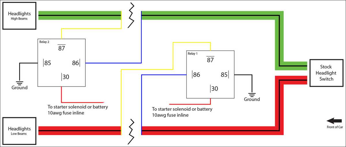 headlamp relay wiring diagram