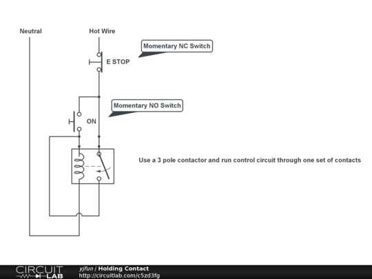 hold on contactor circuit diagram