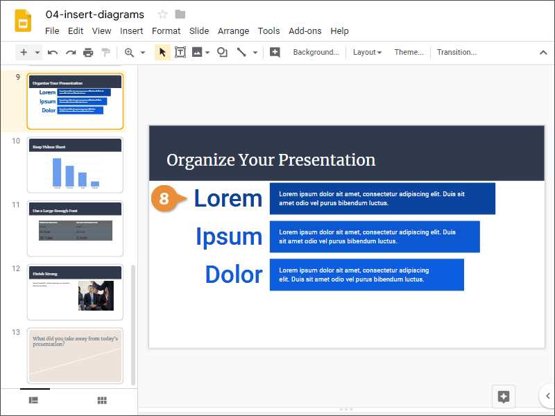 how to make a schematic diagram in google slides