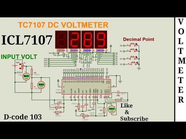 icl7107 voltmeter circuit diagram icl7107 voltmeter circuit diagram