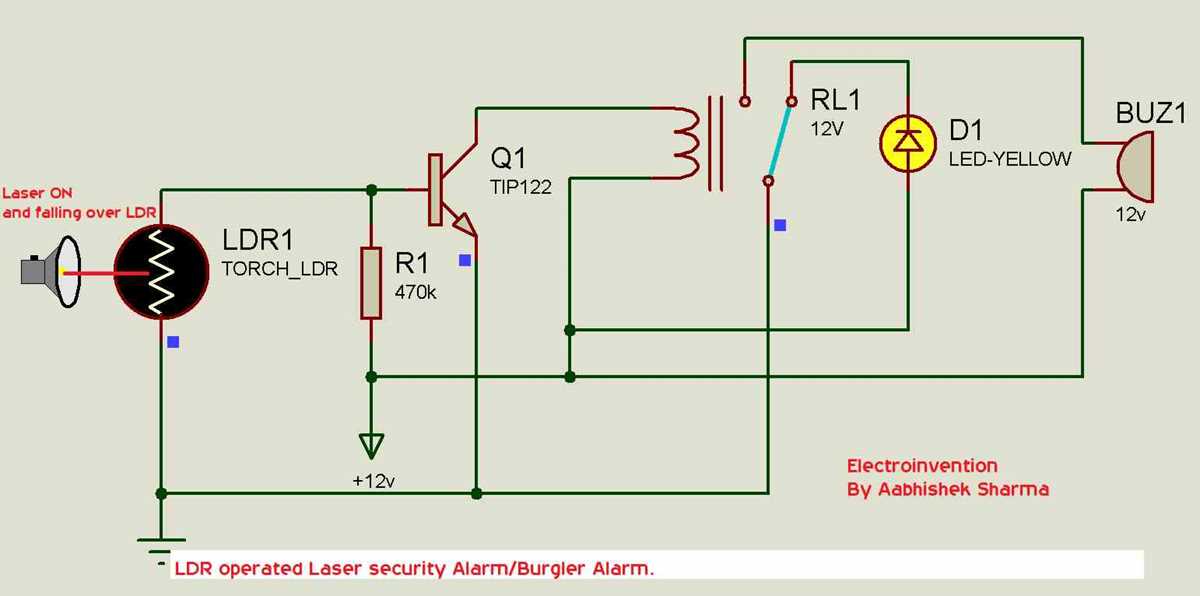 laser security system circuit diagram