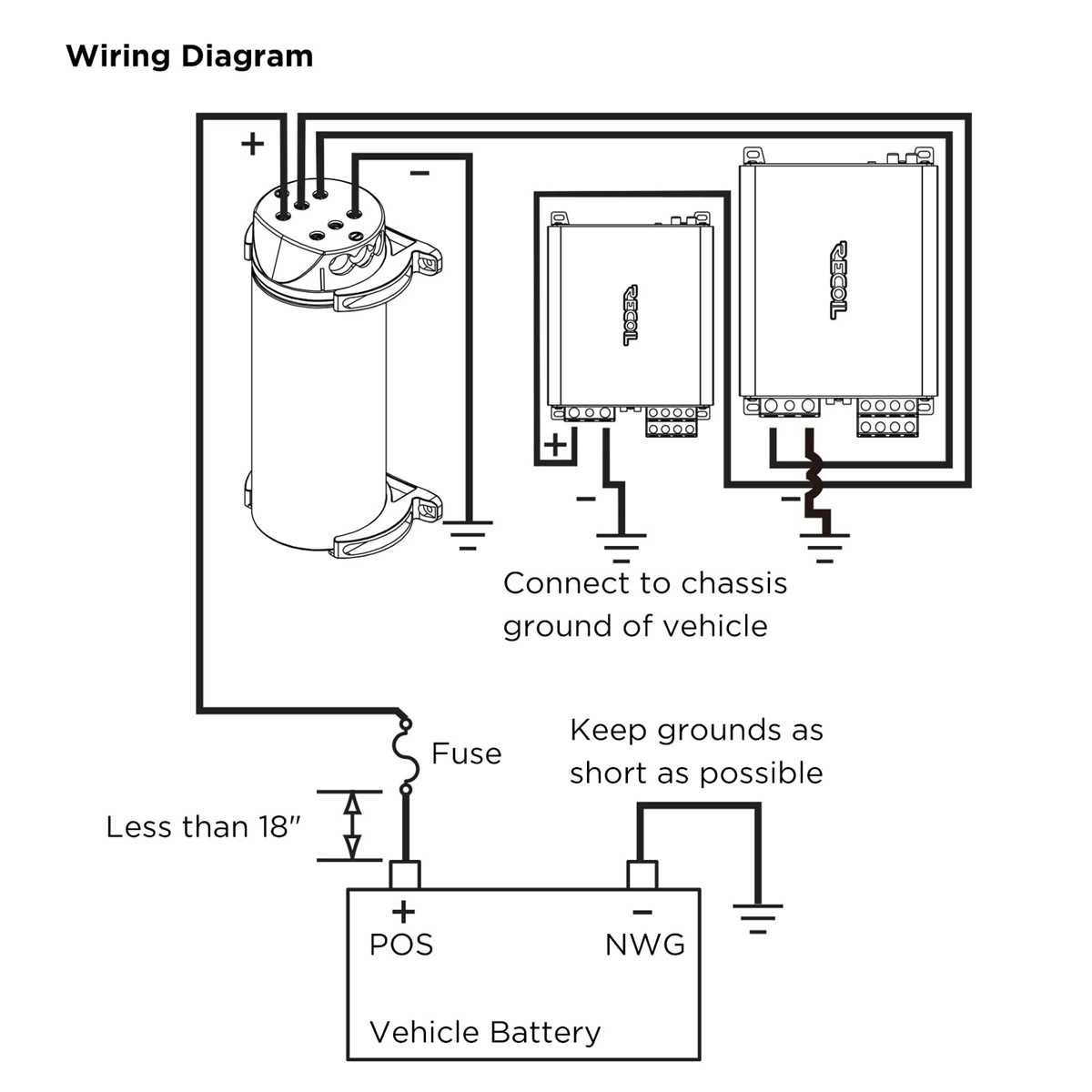car stereo capacitor wiring diagram