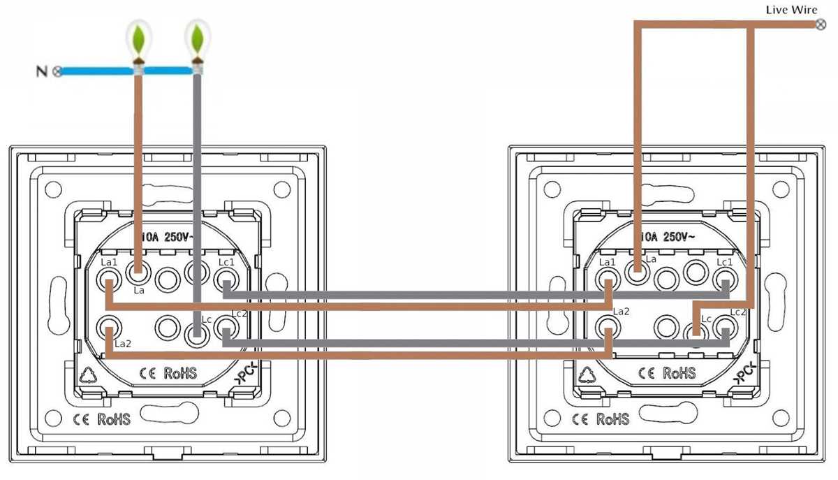 2 gang two way switch wiring diagram