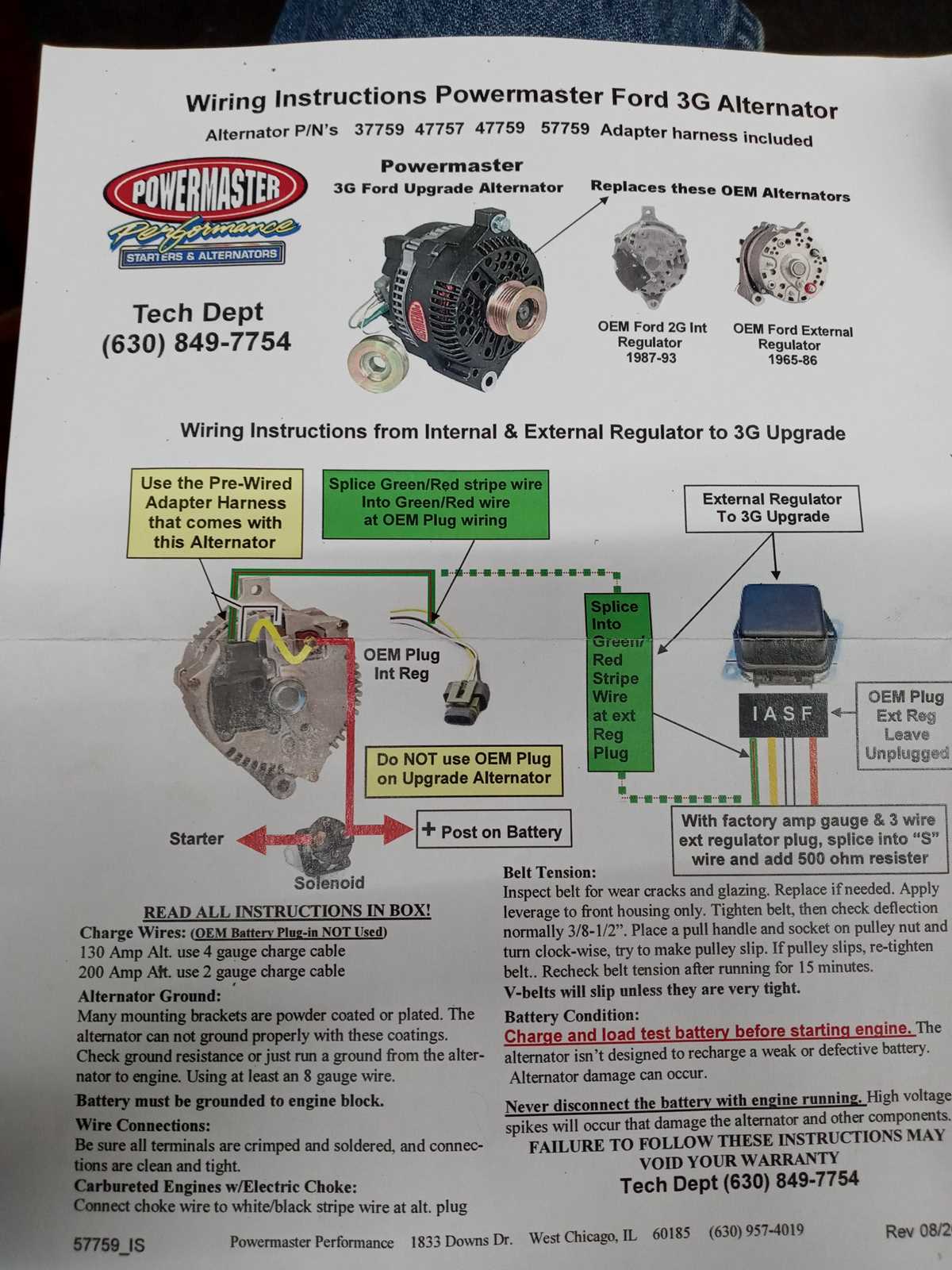 powermaster alternator wiring diagram