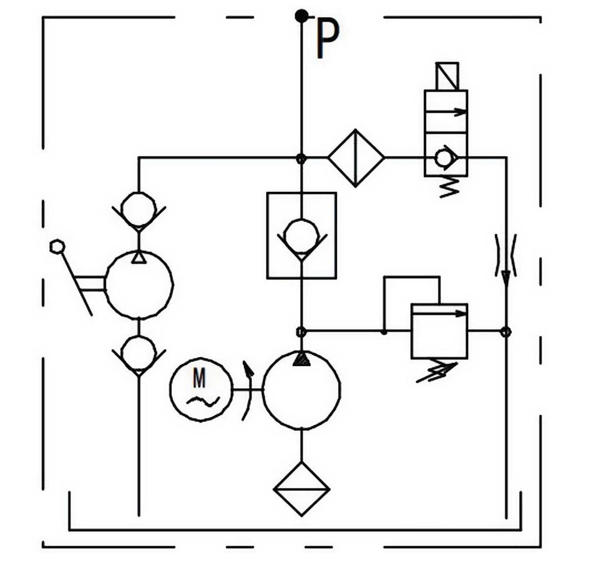 hydraulic power pack schematic diagram