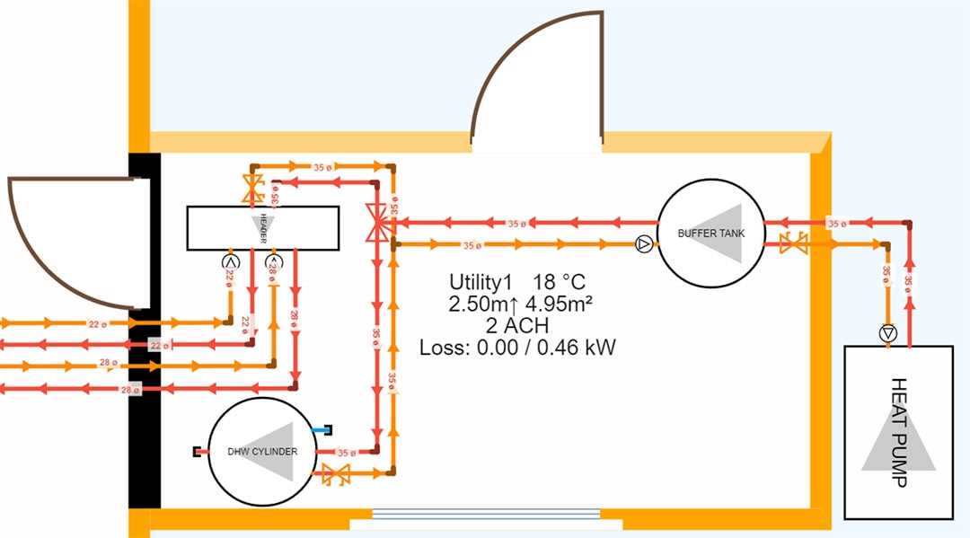 hydronic heating schematic diagram