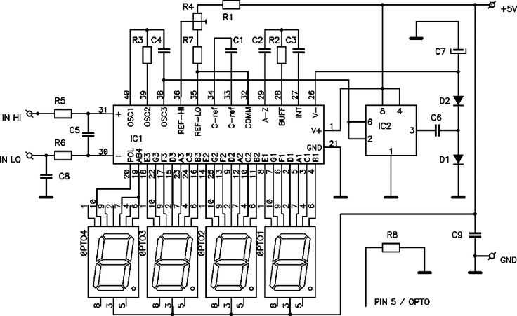 digital clock schematic circuit diagram