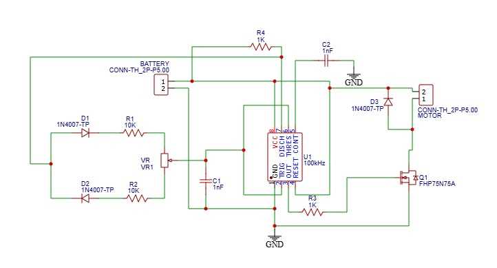 dc motor speed controller circuit diagram