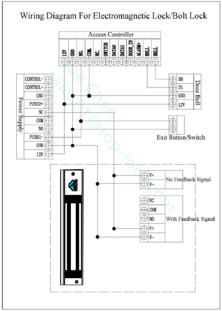 schematic magnetic door lock wiring diagram
