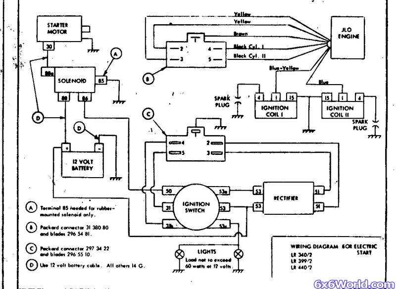 ignition switch wiring diagram for lawn mower