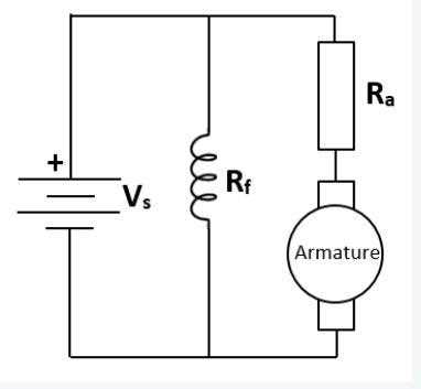 shunt motor circuit diagram