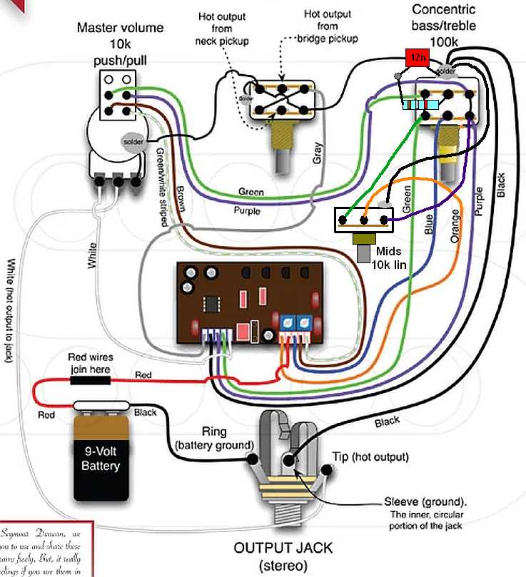wiring preamp to amp connection diagram