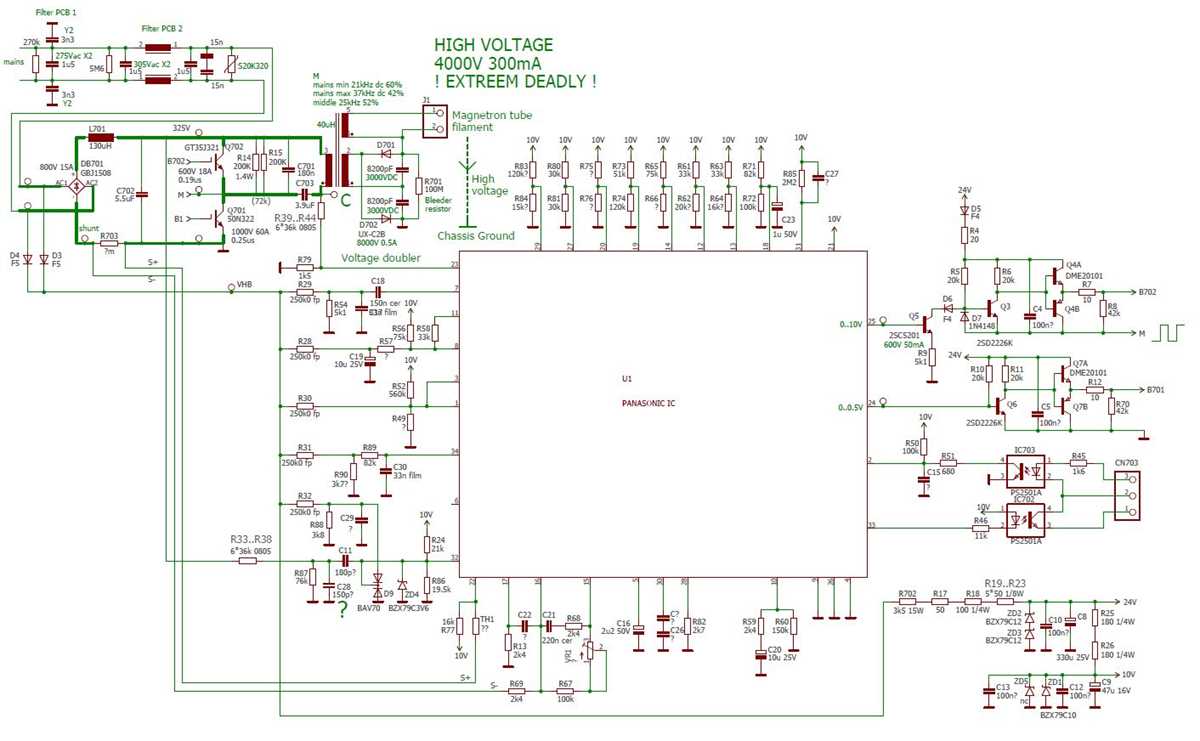 microwave oven circuit diagram
