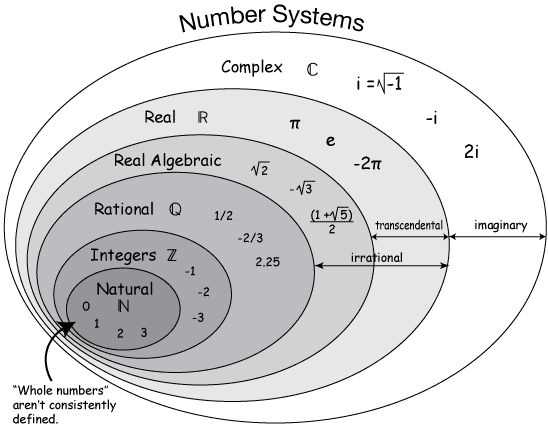 illustrate the schematic diagram of real number system