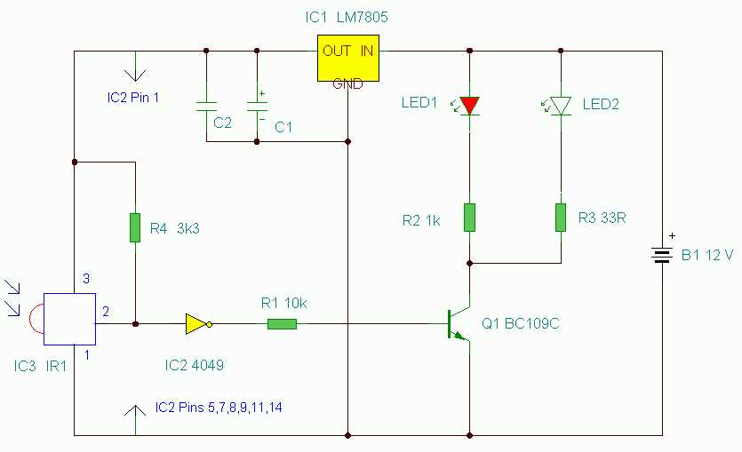 infrared remote control circuit diagram