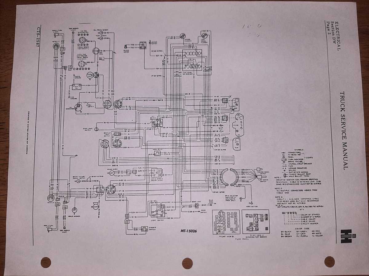 international truck wiring diagram schematic
