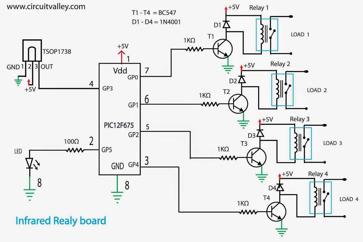 ir remote control switch circuit diagram