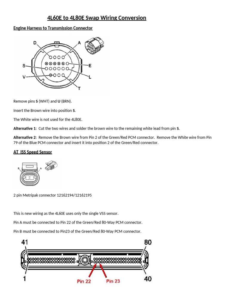 4l60e wiring harness diagram