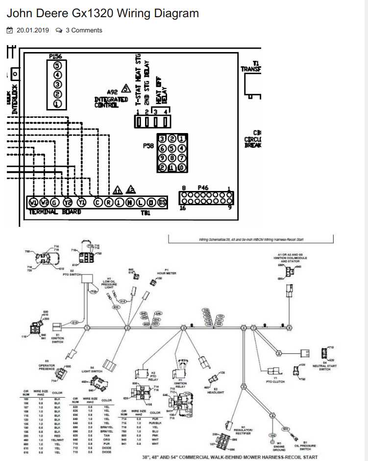 john deere x320 wiring diagram