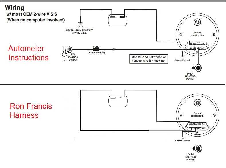 autometer speedometer wiring diagram