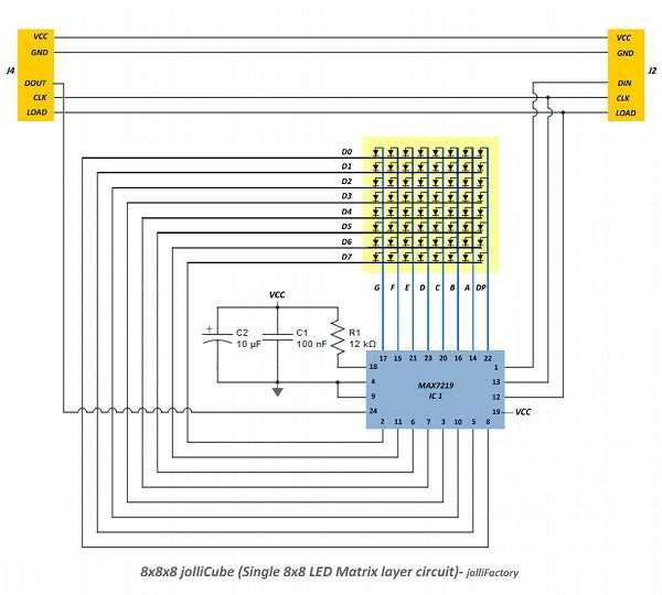 led cube 8x8x8 circuit diagram