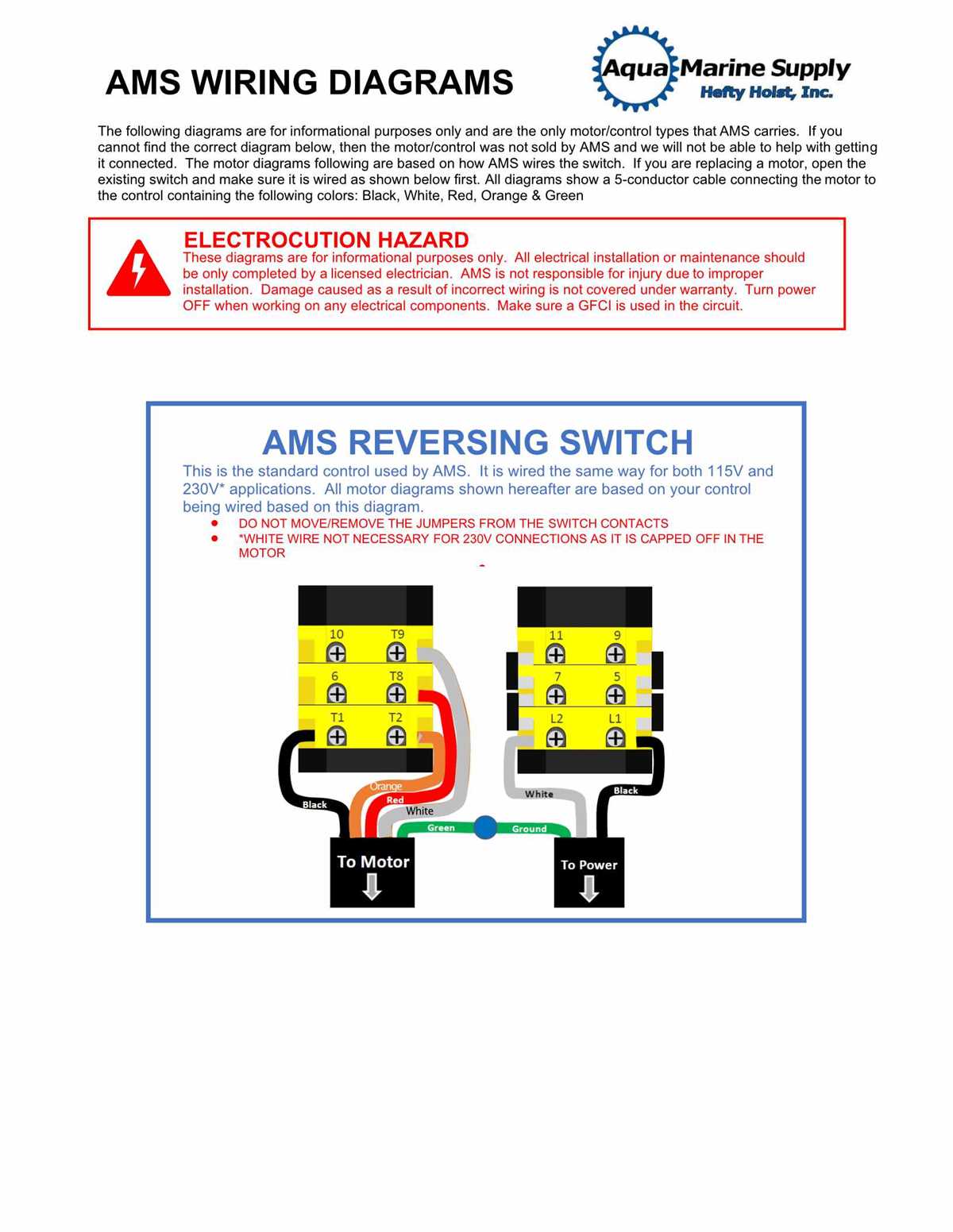 wiring diagram for boat lift motor