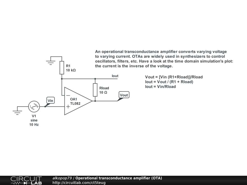 transconductance amplifier circuit diagram