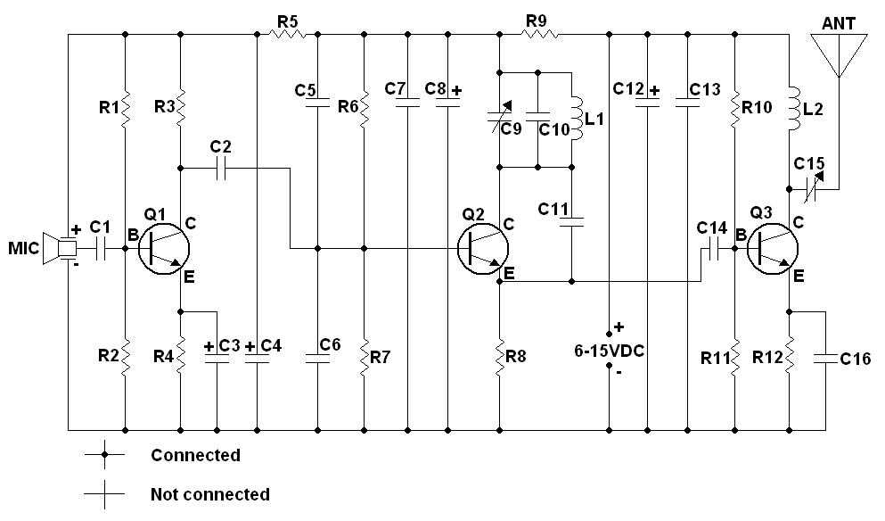 wireless microphone circuit diagram