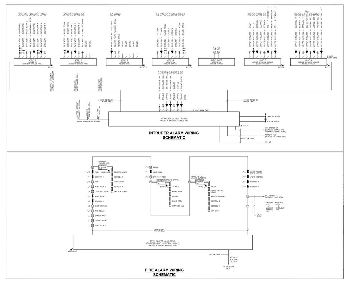 fire alarm system schematic diagram