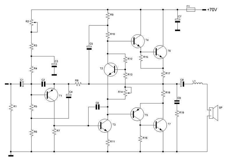 2n3055 transistor amplifier circuit diagram