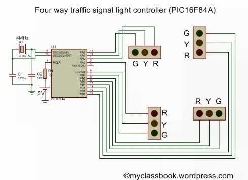 traffic light signal circuit diagram