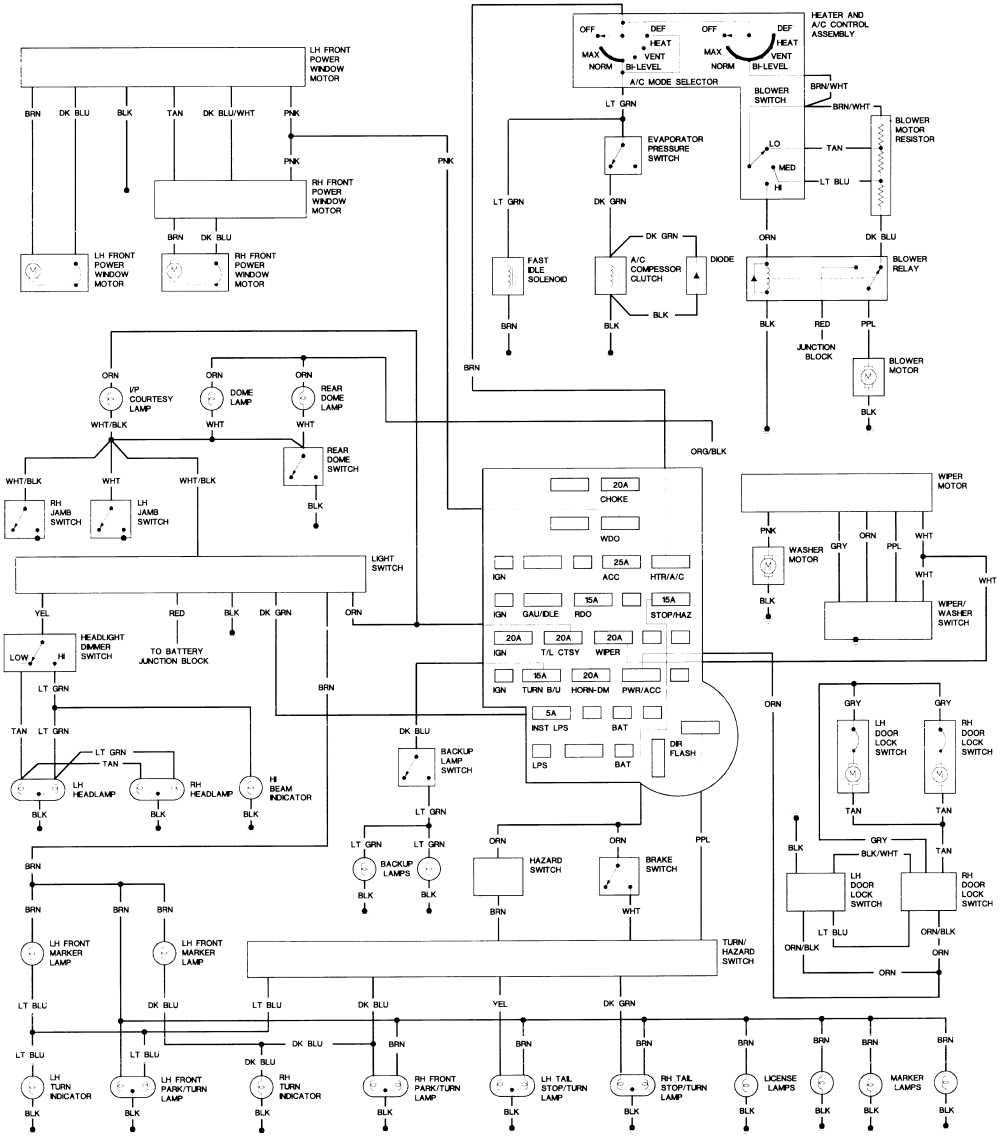 1985 chevy truck blower motor wiring diagram