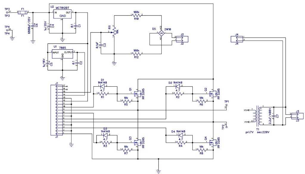 sine wave inverter circuit diagram schematic