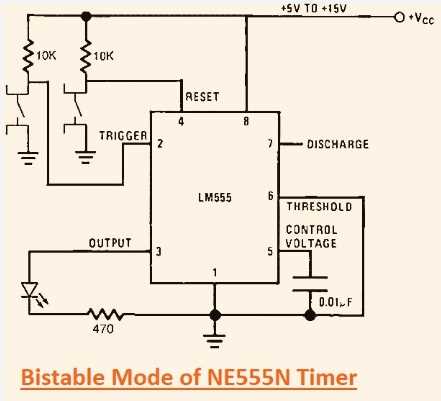 schematic diagram of 555 timer