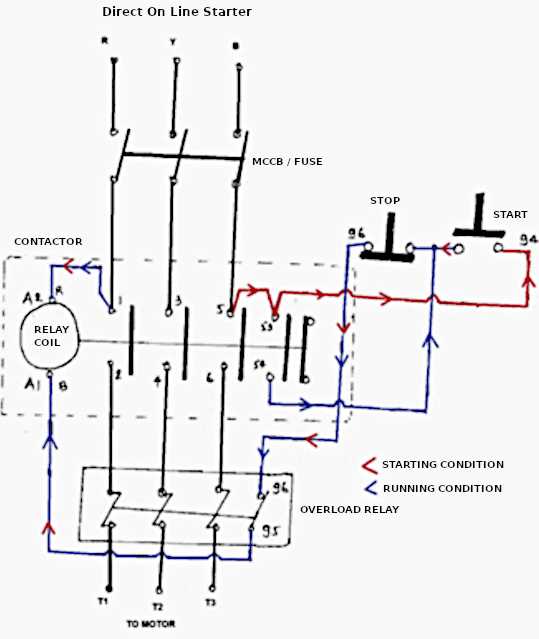 contactor relay wiring diagram